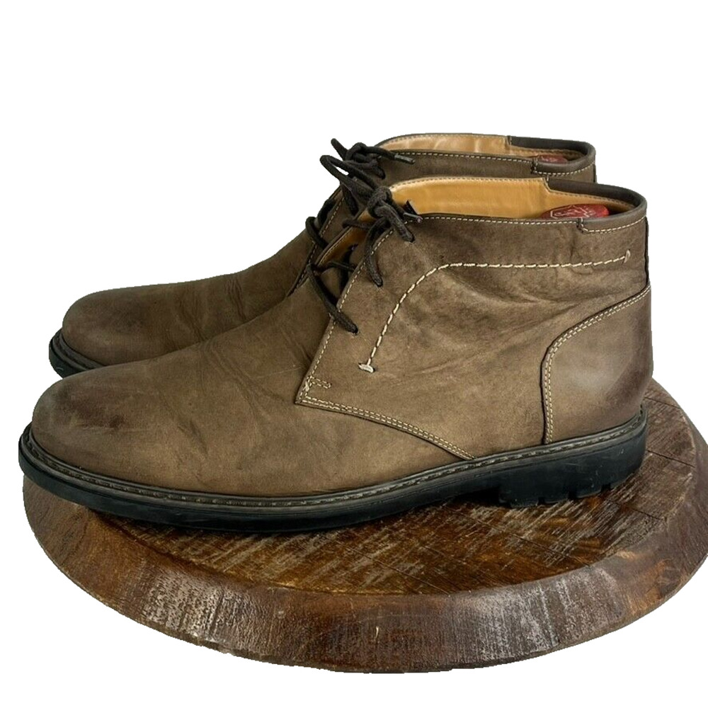 Florsheim Boots Men’s 10M Brown Field Chukka Lace Up Preppy Leather